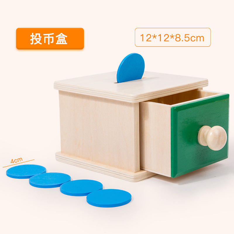 Montessori Teaching Aids Wooden Drawer Box Textile Drum Press Ball Table Early Education Toy Set Montessori Early Education Toy Set