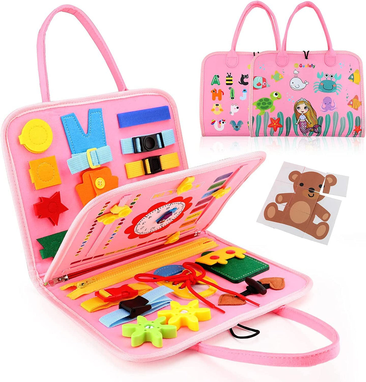 Felt Learning Board in stock cpc certification cross-border new early education children's toys busy board dressing learning teaching aids
