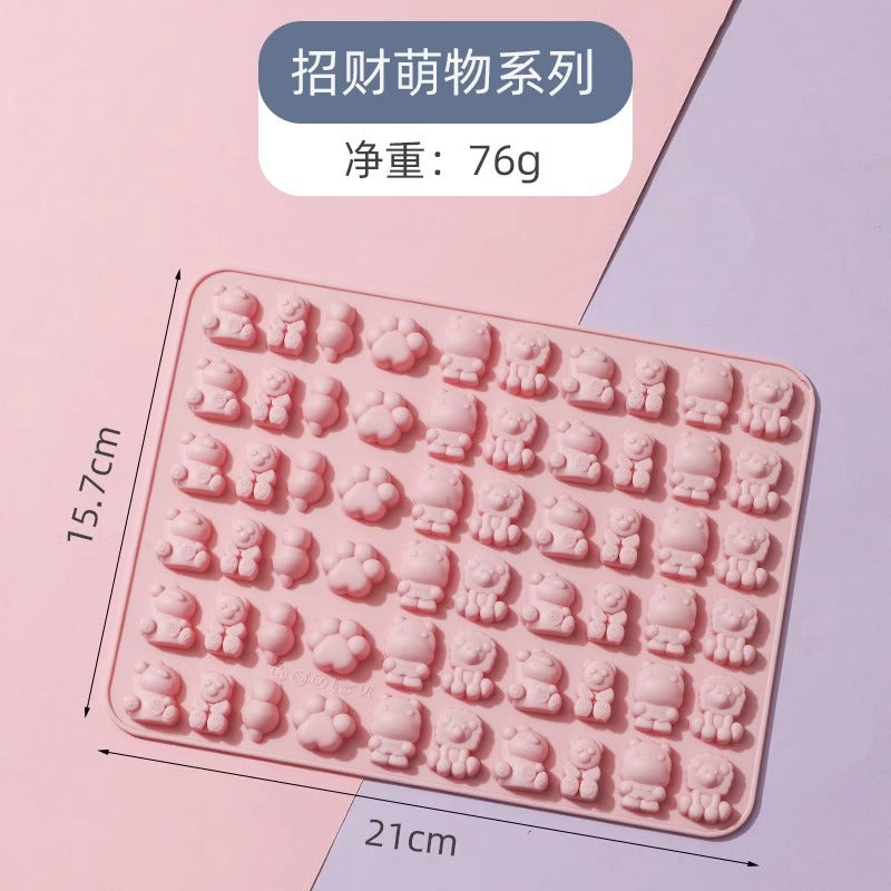Creative DIY Animal Fruit Silicone Mold Qq Sugar Homemade Jelly Food Grade High Temperature Resistant Gummy Mold