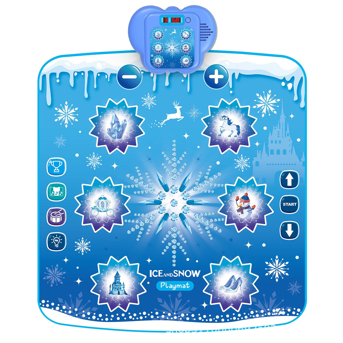 Cross-Border New Model Bluetooth Light-Up Children's Dance Mat, Home-Use Foot-Operated Music Mat, Baby Outdoor Exercise Early Education Toy