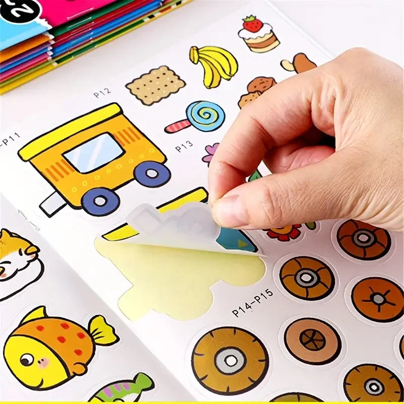 Sticker Book for Toddlers 3+ - Educational Fun for Kids, Creative Craft Activity Set, Birthday & Party Gift, Chinese Version