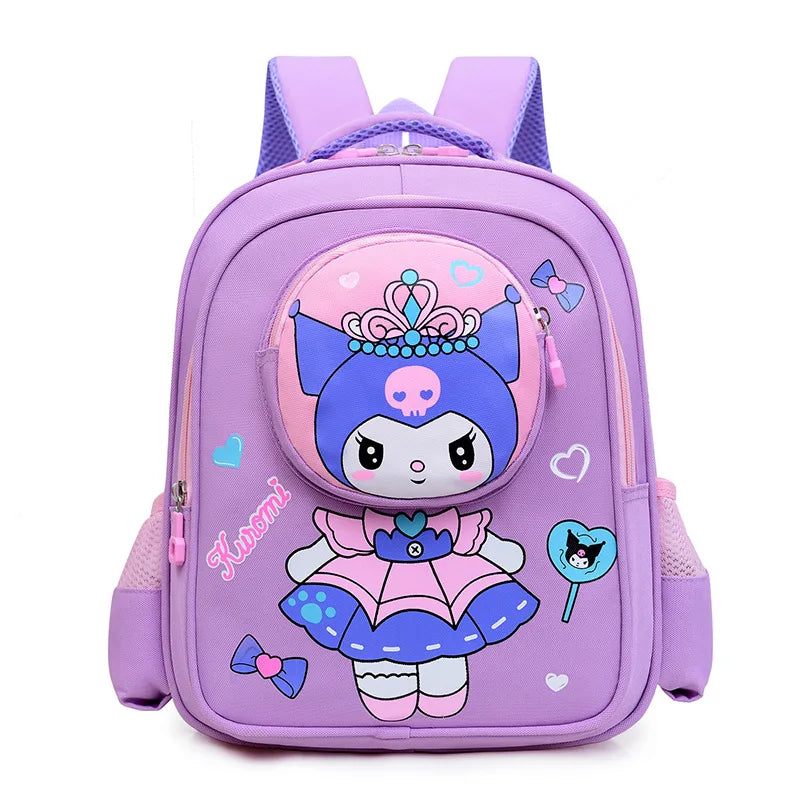 2024 New Sanrio Kuromi Cute Student School Bag Cartoon 3d Stereo Kindergarten Backpack Children's Travel Bag Gift - Baby's
