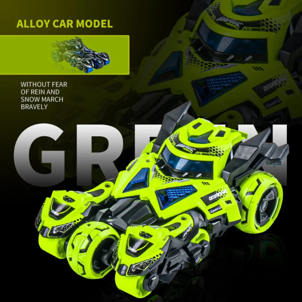 1:32 Motorcycle Ejector Car Model Diecast Model Alloy Kids Pull Back Car Toys Sound Light Inertia Simulation Motorcycle Toy