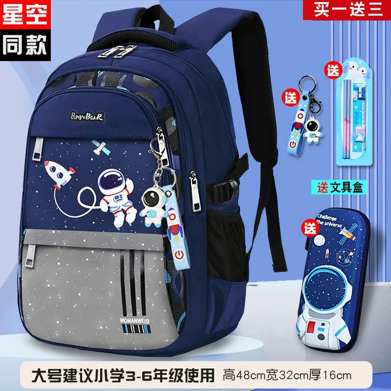 Kids Backpack Children School Bags for Boys Orthopedic School Backpack Waterproof Primary Schoolbag Book Bag - Baby's World