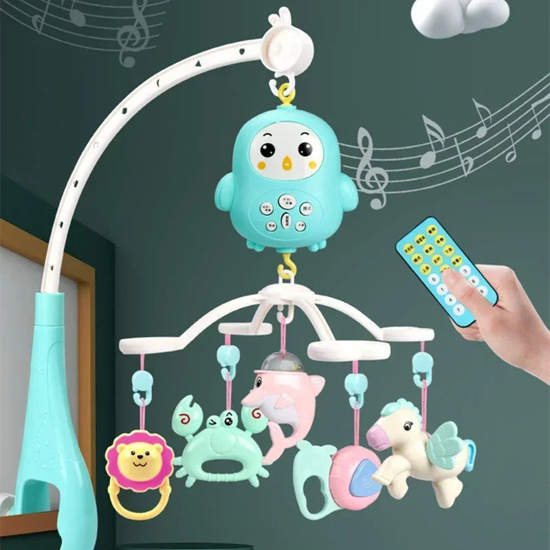 Baby Crib Mobiles Rattles Music Educational Toys Bed Bell Carousel For Cots Infant Baby Toy 0-12 Months For Newborns Toddler Toy