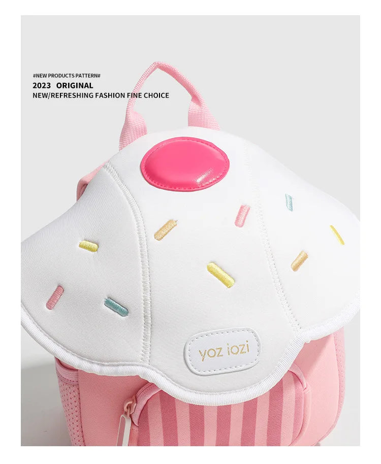 2024 New Korean Version Ice cream Shape Children's Backpack Kindergarten Schoolbag 3-5 Years Old Boys Girls Cute Children