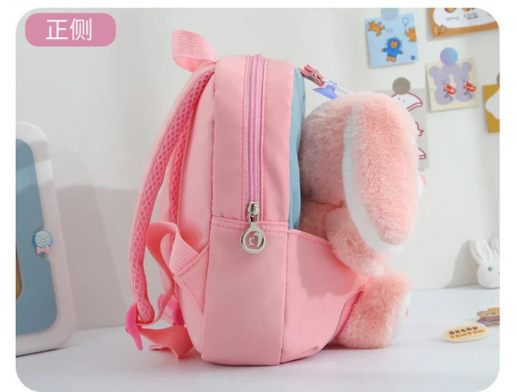 Cartoon Kindergarten Backpack New Children's School Bag Cute Plush Rabbit Doll Backpack - Baby's World (view 11)