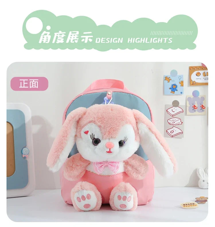 Cartoon Kindergarten Backpack New Children's School Bag Cute Plush Rabbit Doll Backpack - Baby's World (view 10)