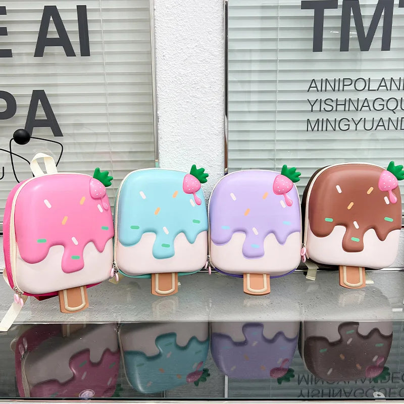 Korean Style Ice Cream Shaped Children's Backpack for Kindergarten School bag (3-5) Years - Baby's World (view 2)