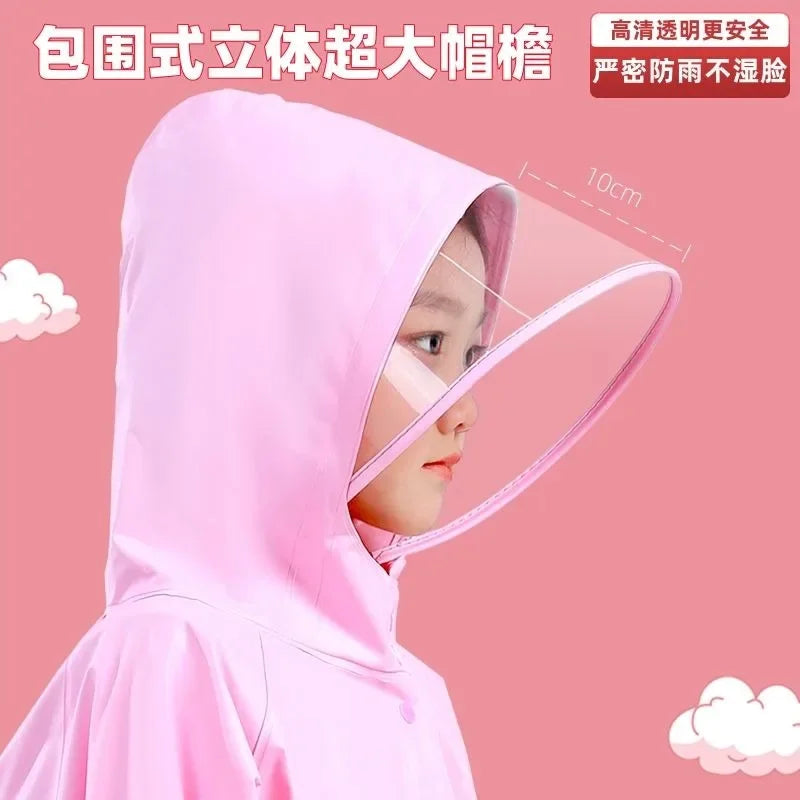 Sanrio Kuromi My melody Pochacco children's raincoat with school bag cute boys and girls kindergarten fashion student rain