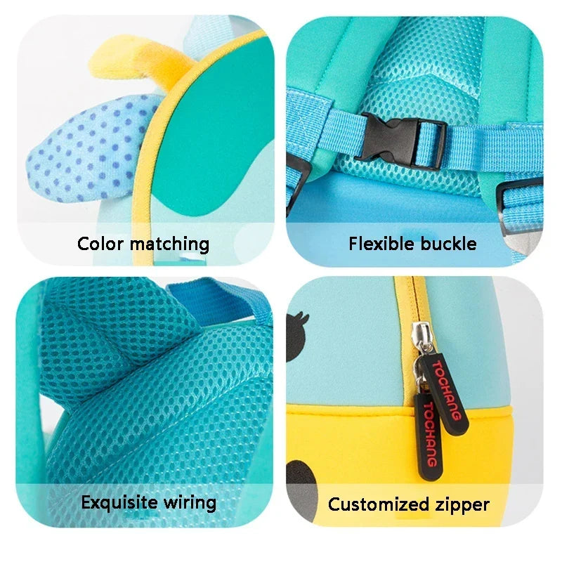 Fashion Children School Bags 3D Biomimetic Animal Kids Backpack Kindergarten Boys and Girls School Bags Mini Backpack Book