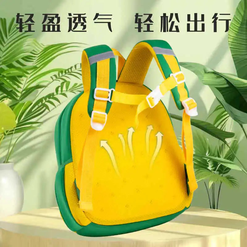 Children Schoolbag Cute Animal Cartoon Dinosaur Nylon Comfortable Chic Fashionable Backpack for Kids Boy Girl - Baby's World