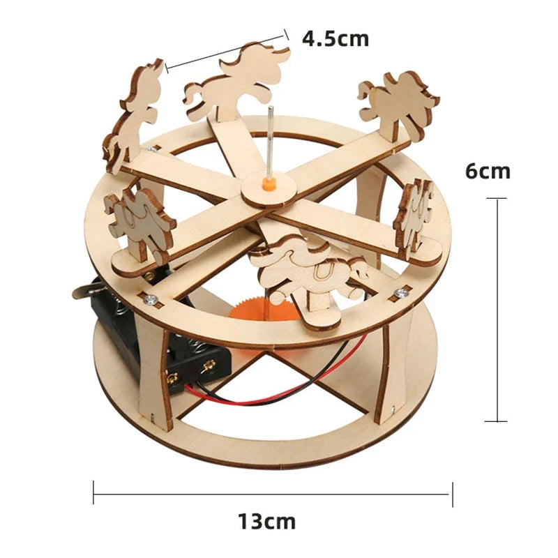 Wooden Traffic Lights Model Kids Science Toy Funny Technology Physics Teaching Aids Kit Learning Educational Toys for Children