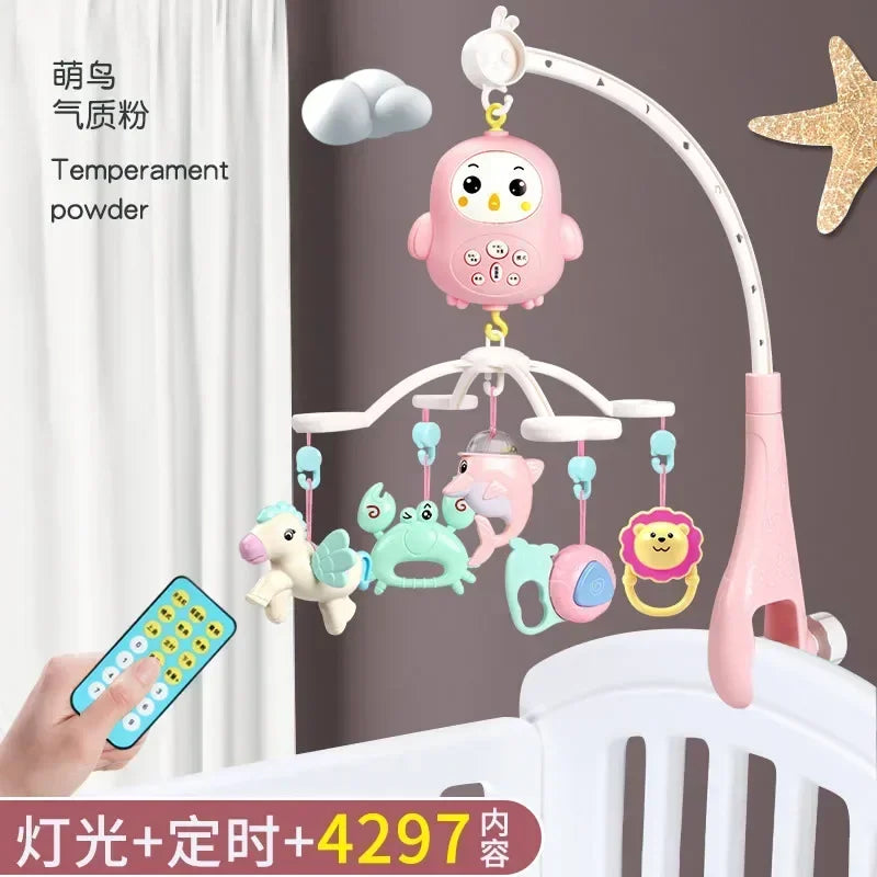 Baby Crib Mobiles Rattles Music Educational Toys Bed Bell Carousel For Cots Infant Baby Toy 0-12 Months For Newborns Toddler Toy