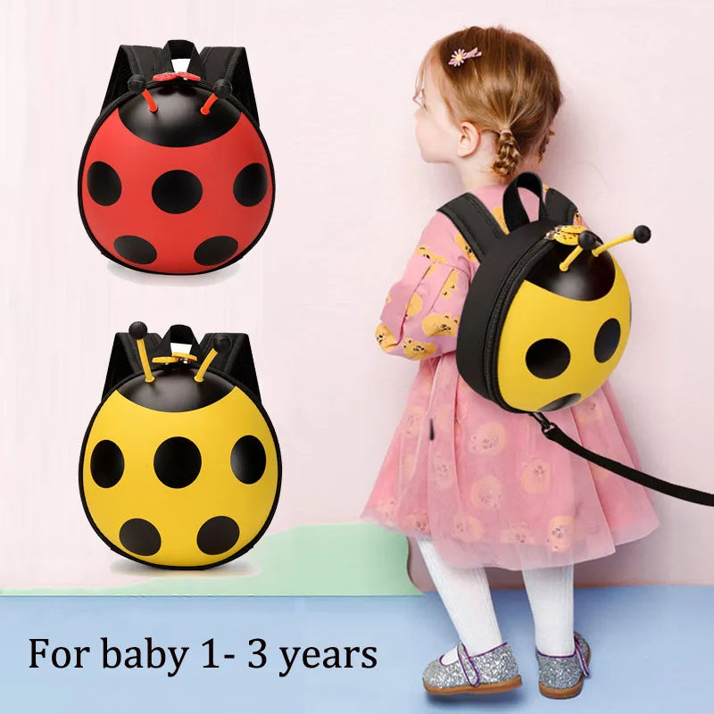 Ladybug Kindergarten Backpack with Leash Baby Backpack for 1 2 3 years Kids Backpack - Baby's World