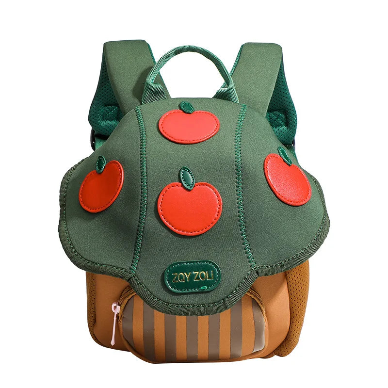 Mini cute bump color mushroom backpack kindergarten cute baby children double-shoulder cartoon schoolbag - Baby's World