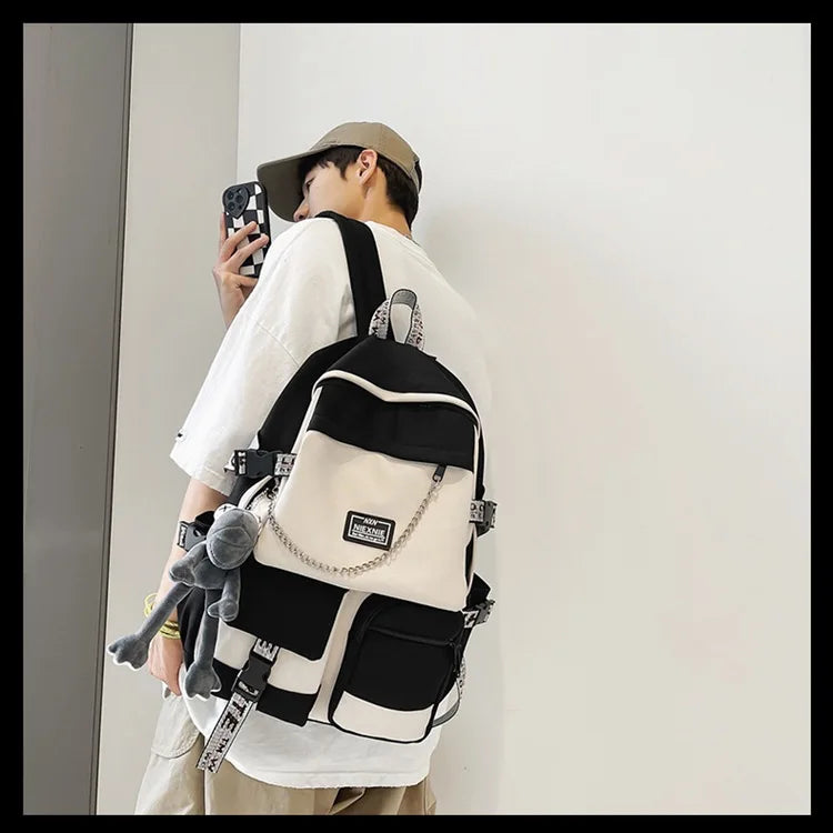 2025 Fashion Schoolbag Female Student Backpack Large Capacity Fashion Boy Backpack Computer Bag Femal School Backpack Travel