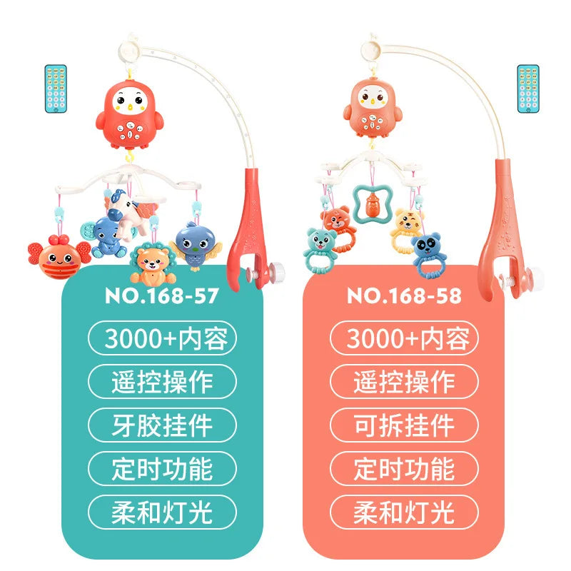 Baby Crib Mobiles Rattles Music Educational Toys Bed Bell Carousel For Cots Infant Baby Toy 0-12 Months For Newborns Toddler Toy