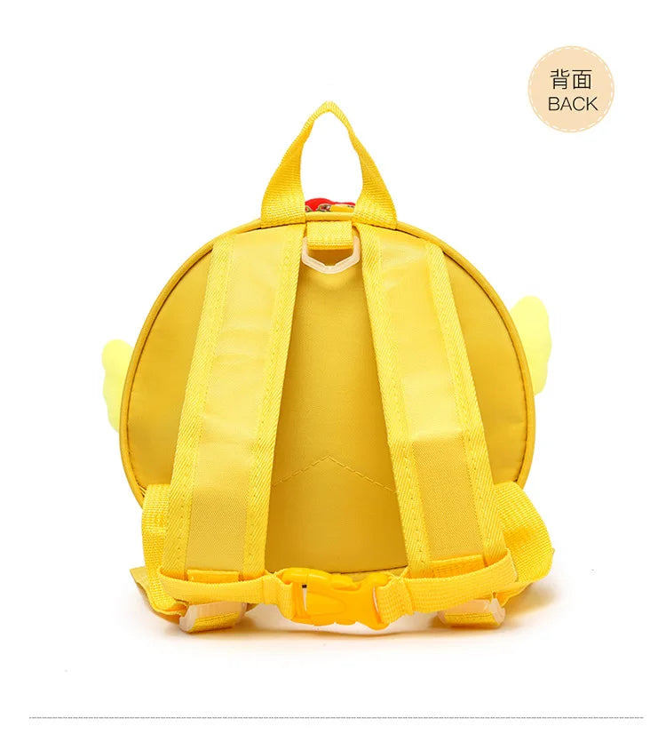 Kindergarten cartoon backpack children aged 1-3 boys girls with double shoulder anti loss backpack cute little chicken hard