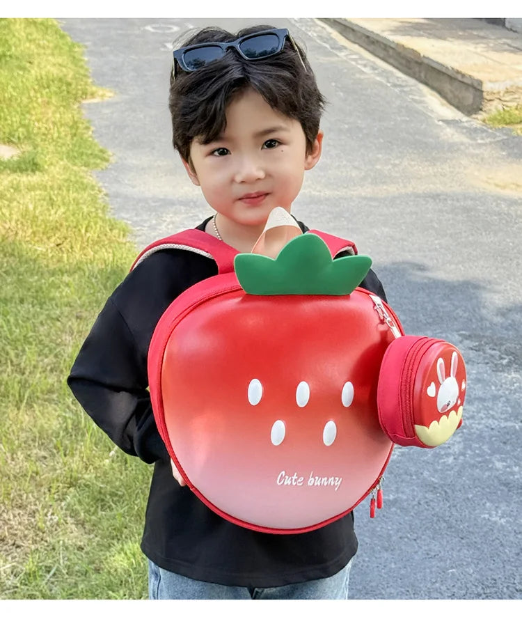 Cartoon Children Backpack 3D Strawberry | Baby's World Bangladesh