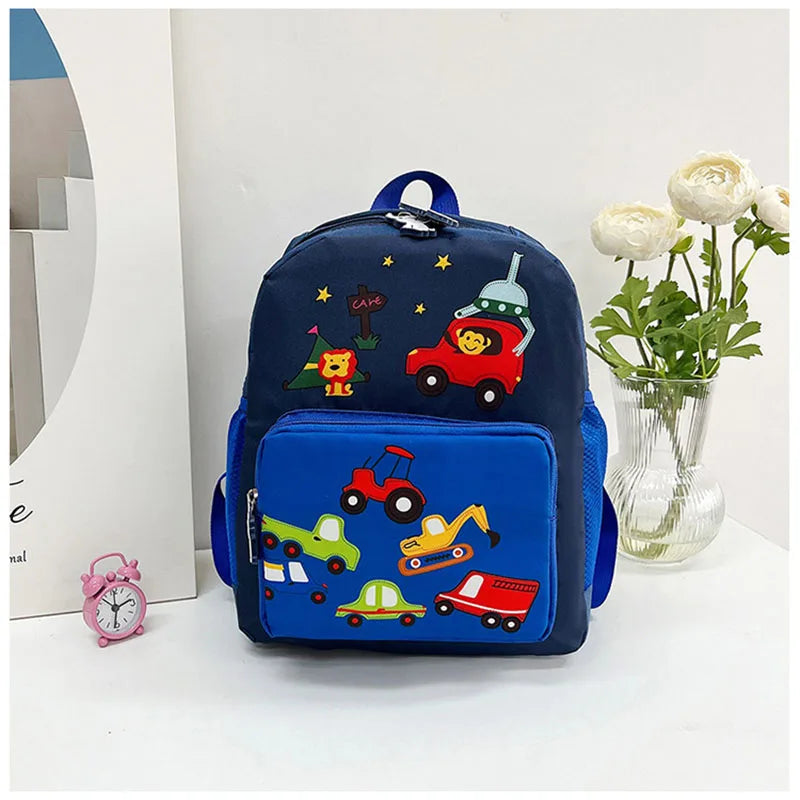 MILANCEL New Children Boys Cartoon Bag Kids Cute Kindergarten Car Backpack Girls 2 Colors Shoulders Bag - Baby's World