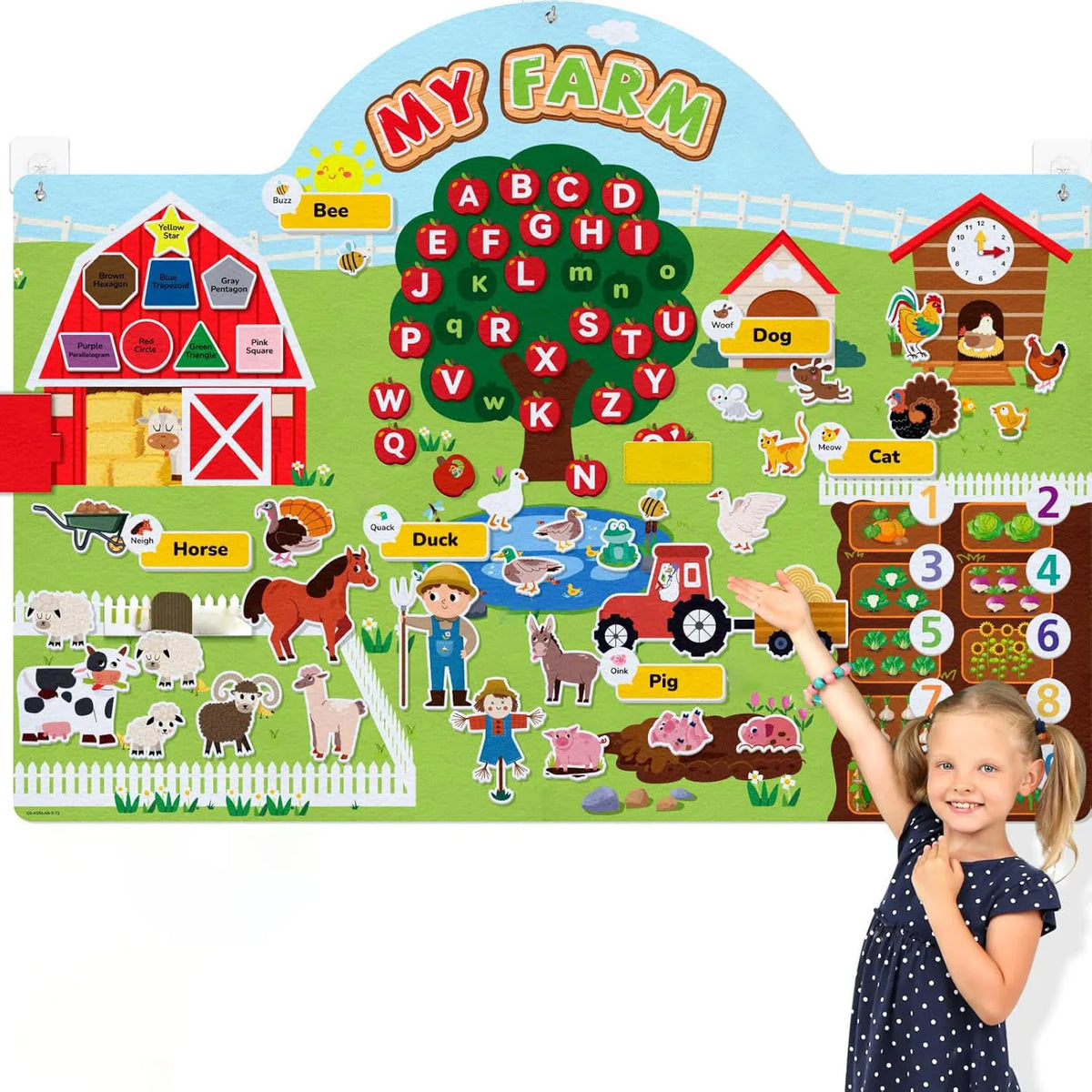 Ocean Felt Story Board Toys Farm Animals Early Learning Storytelling Flannel Board Classroom Educational Interactive Play Kit