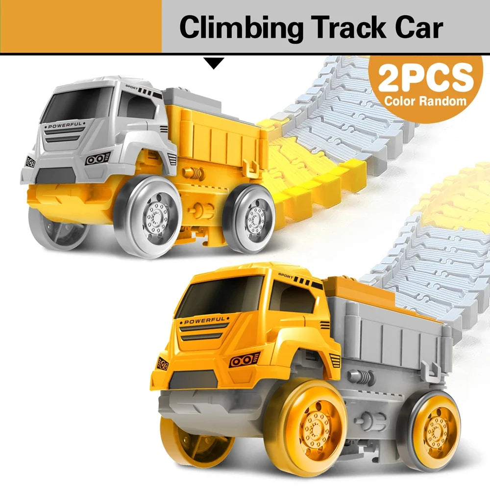 Space Track Toys Magic Climbing electric Engineering Race Car Toy  Bendable Flexible Race track Cars Train Toy For Kid Gift