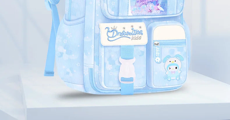 Melody Kuromi Sanrios Backpack Student Bag Girl Cartoon Kawaii Anime Breathable Super Light Large Capacity Child School Bag