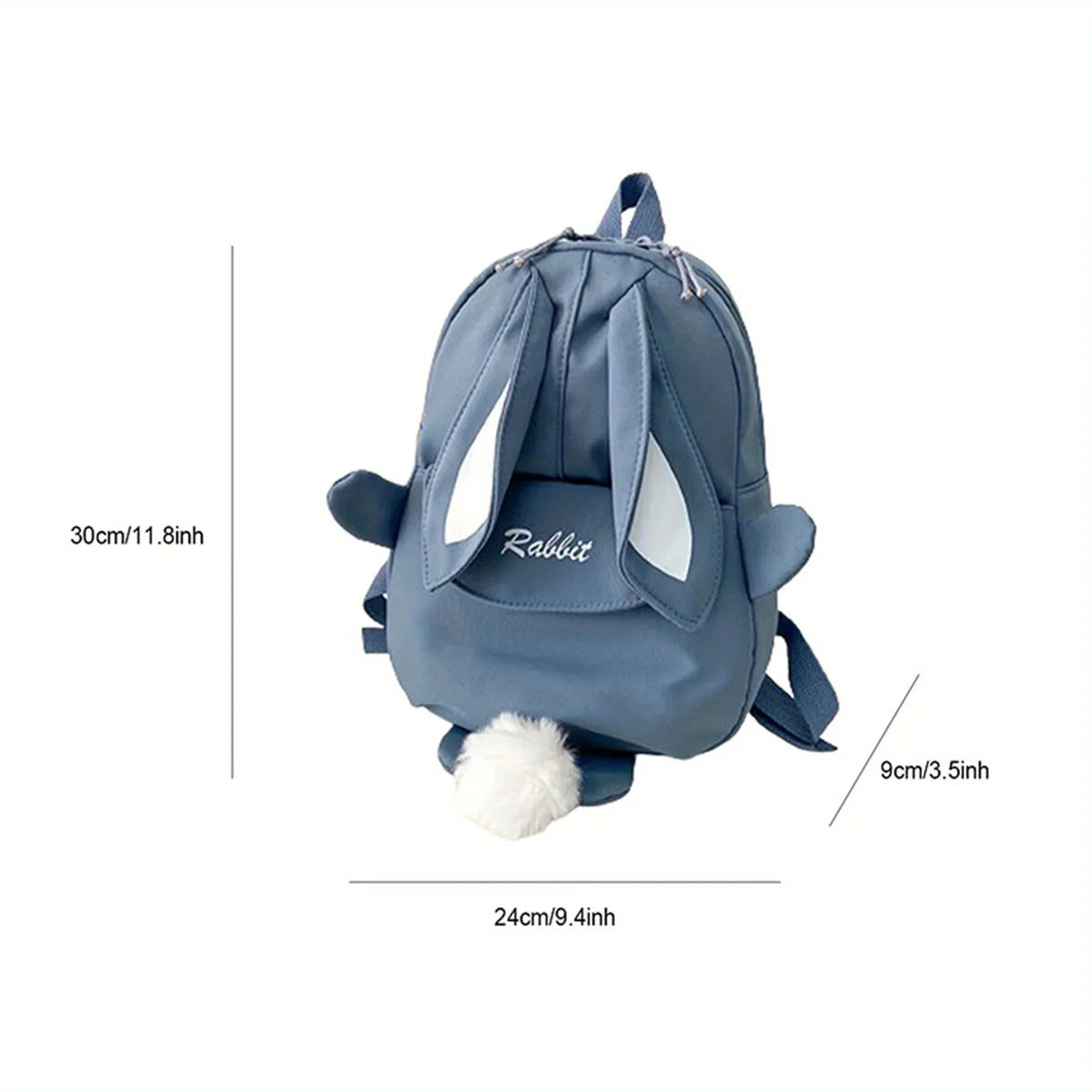 Girl Rabbit Ear Backpack Casual Schoolbag Waterproof Large Capacity School Backpack Smooth Zipper Solid Teens Travel and