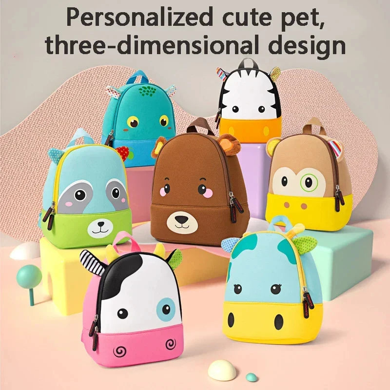 Fashion Children School Bags 3D Biomimetic Animal Kids Backpack Kindergarten Boys and Girls School Bags Mini Backpack Book