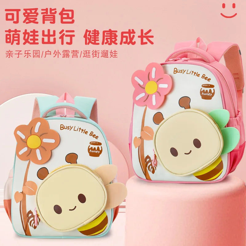 Kindergarten Schoolbag Boys and Girls Schoolbag Cartoon Backpack Anti-lost Small Backpack Children's Bag Mochila Escolar