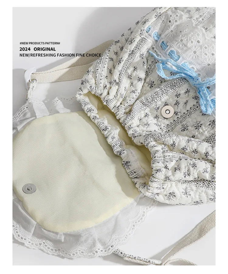 Student Schoolbag Korean - Student's Schoolbag Korean Version Kawaii Fashion Bag Lace Bow Backpack Cloth Bag Sweet Style