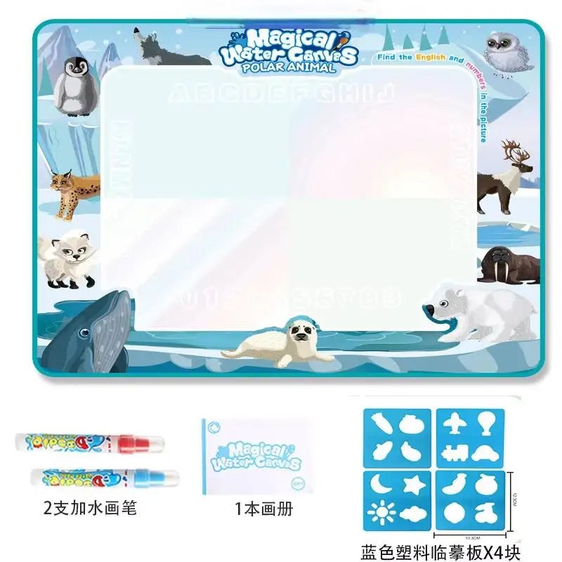 Oversized Magical Water Canvas pens Montessori Toys Learning Blanket Writing Children Drawing Repeated Graffiti Painting kid toy