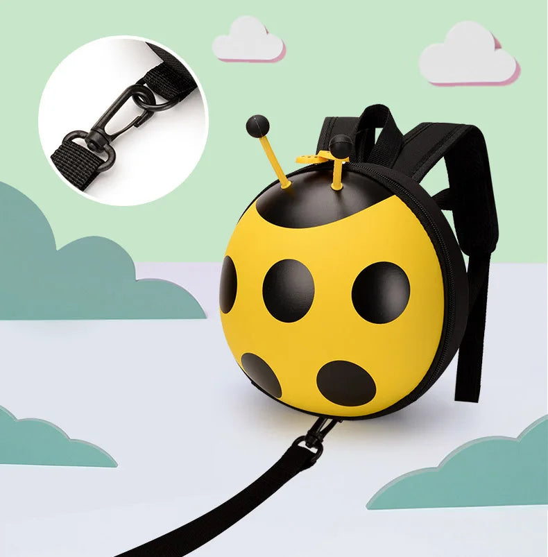 Ladybug Kindergarten Backpack with Leash Baby Backpack for 1 2 3 years Kids Backpack - Baby's World (view 6)