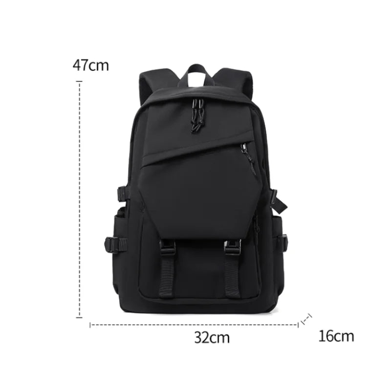 Simple solid color backpack, travel backpack, plenty of storage space, very suitable for commuting, school, work and going
