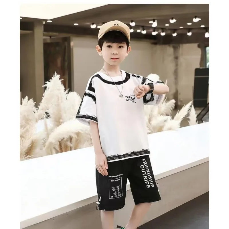 Boys Summer 2 Piece Clothing Set – T-Shirt & Shorts
