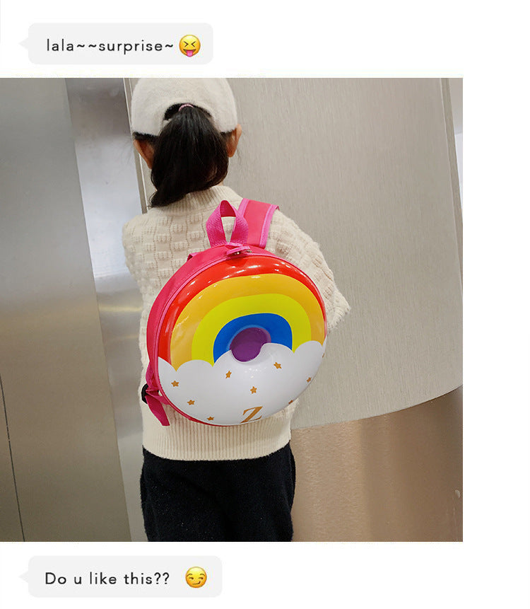 Cartoon Kids Backpack Cute Donut Eggshell Bag Fun Kindergarten Kids Backpack Boys Girls Backpack - Baby's World (view 14)