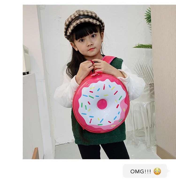 Cartoon Kids Backpack Cute Donut Eggshell | Baby's World Bangladesh