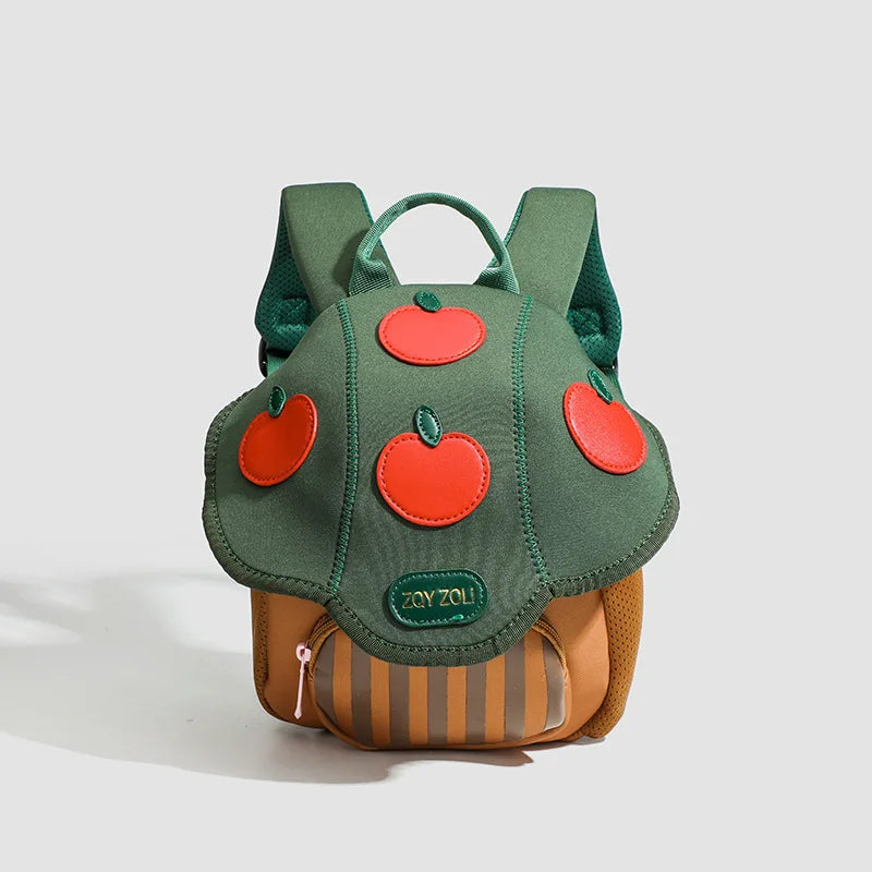 Mini cute bump color mushroom backpack kindergarten cute baby children double-shoulder cartoon schoolbag - Baby's World