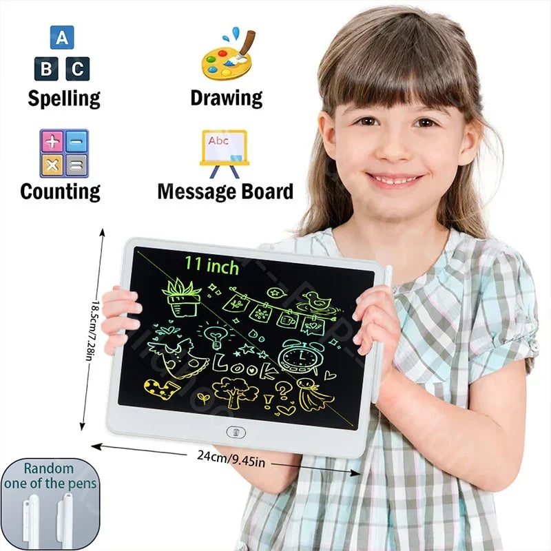 16/13/11 Inch LCD Writing Board Drawing tablet Kids Writing Painting Children Educational Toys for 3 4 5 6 7 8 Years Girls Boys