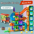 Magnetic Building Blocks Magnet Tiles Marble Run Race Track Blocks Model Construction Set Educational Magnet Toys for Children