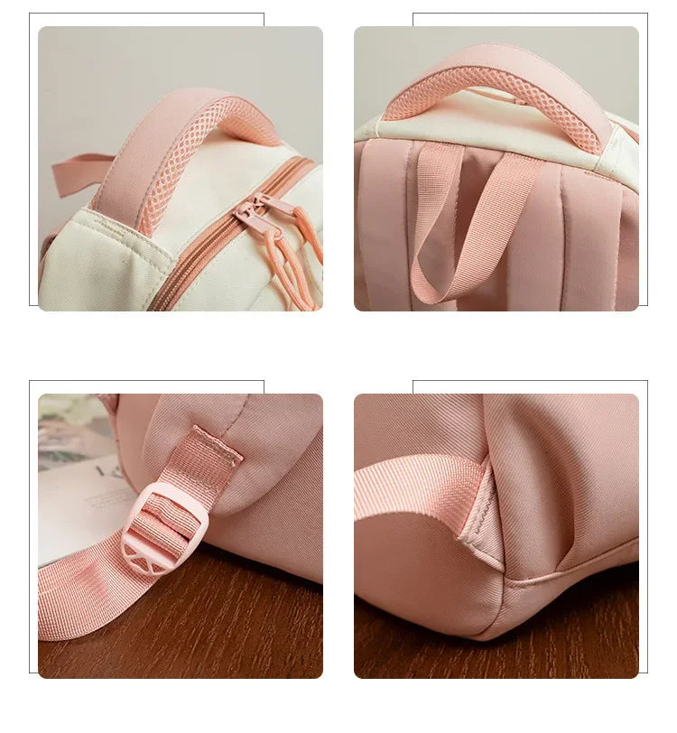 New cute rabbit children school backpack Fashionable splicing color contrast fresh lady knapsack kids schoolbags bring a