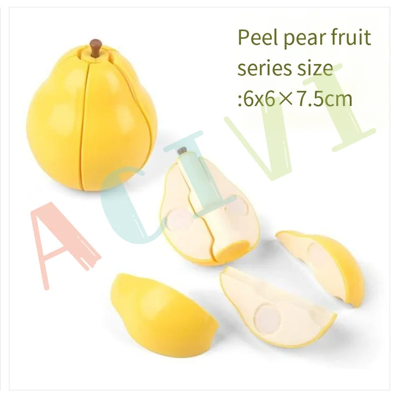 Kid Pretend Play Kitchen Fun Cutting Fruits and Vegetables Food Play House Set Puzzle Education Toys For Kids Boys Girls Gifts