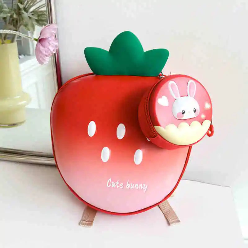 Cartoon Children Backpack 3D Strawberry | Baby's World Bangladesh