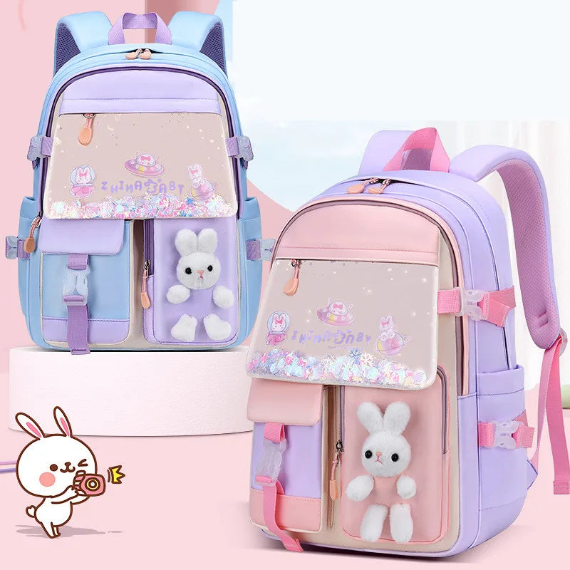 cute school backpack girls schoolbag waterproof book bag student backpack with many pockets elementary school bags for