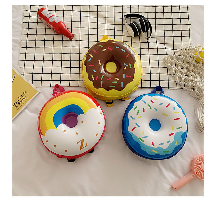 Cartoon Kids Backpack Cute Donut Eggshell | Baby's World Bangladesh