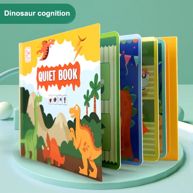 Montessori Busy Book for Kids Toddlers Educational Toys Baby Diy Paste Quiet Book Children Animals Numbers Matching Puzzles Toys