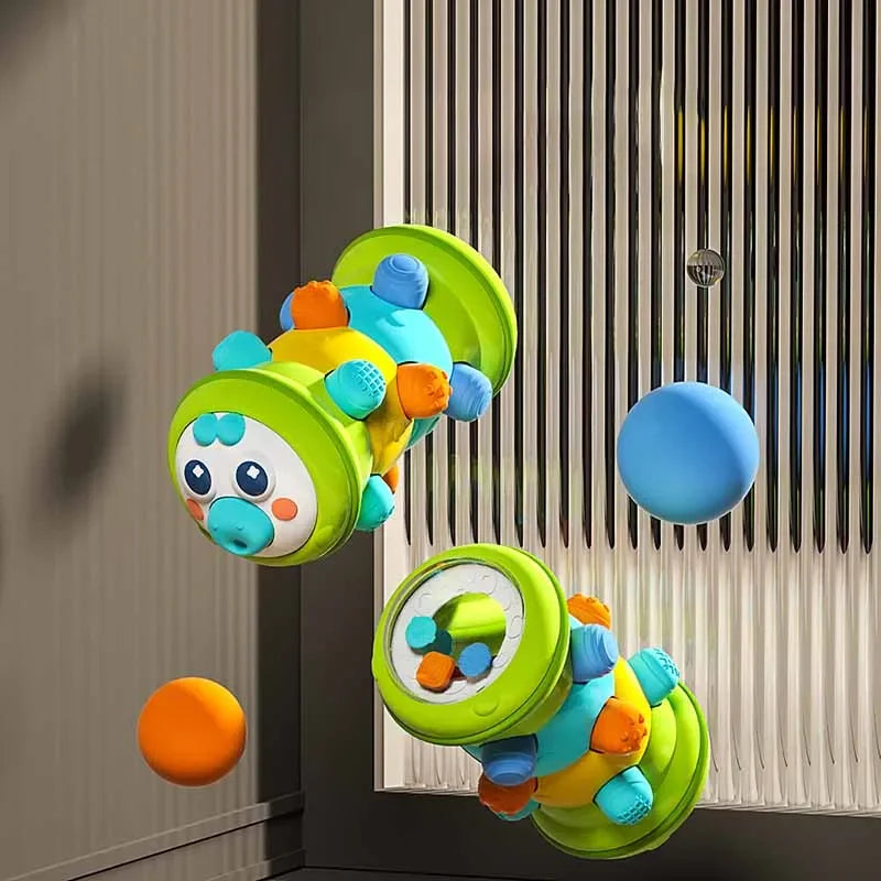 Baby Crawling Roller Montessori Activity Toy with Ball Rattle Games for Babies Development 0 6 12 Months Inflatable Crawling Toy