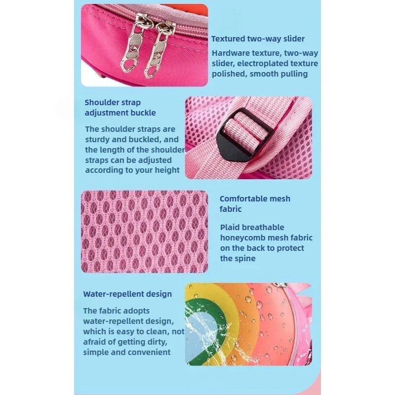 Children Backpack Kindergarten - Children's Backpack Kindergarten Small Backpack Children's Rainbow Cake Image Large Opening