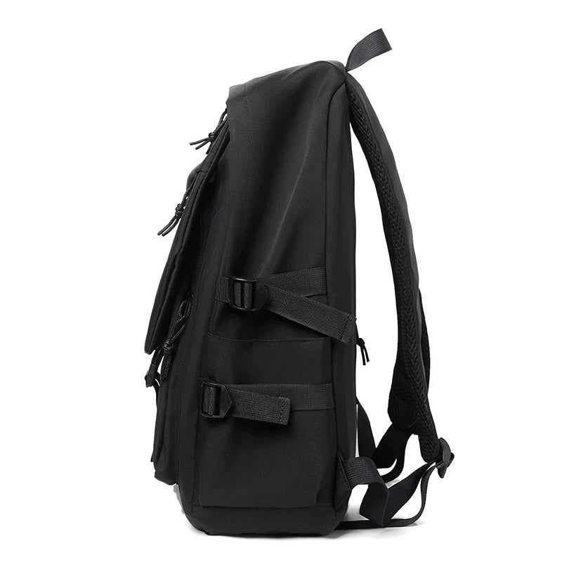Simple solid color backpack, travel backpack, plenty of storage space, very suitable for commuting, school, work and going